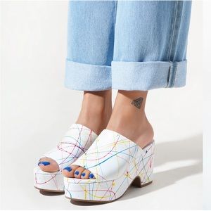 Charlotte Stone Ellery Splatter Platforms sz 9
